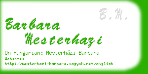 barbara mesterhazi business card
