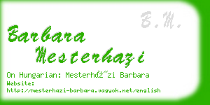 barbara mesterhazi business card